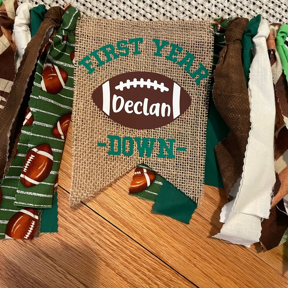 Declan - First Year Down High Chair Banner